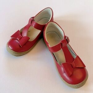 Red Toddler Mary Jane Shoes with Bow - Size 12 - Classic Style